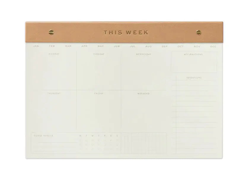 Weekly Notepad - Camel Postbound 