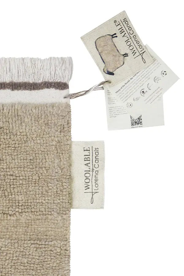 Wasbaar Woolable Steppe Schapen Beige vloerkleed