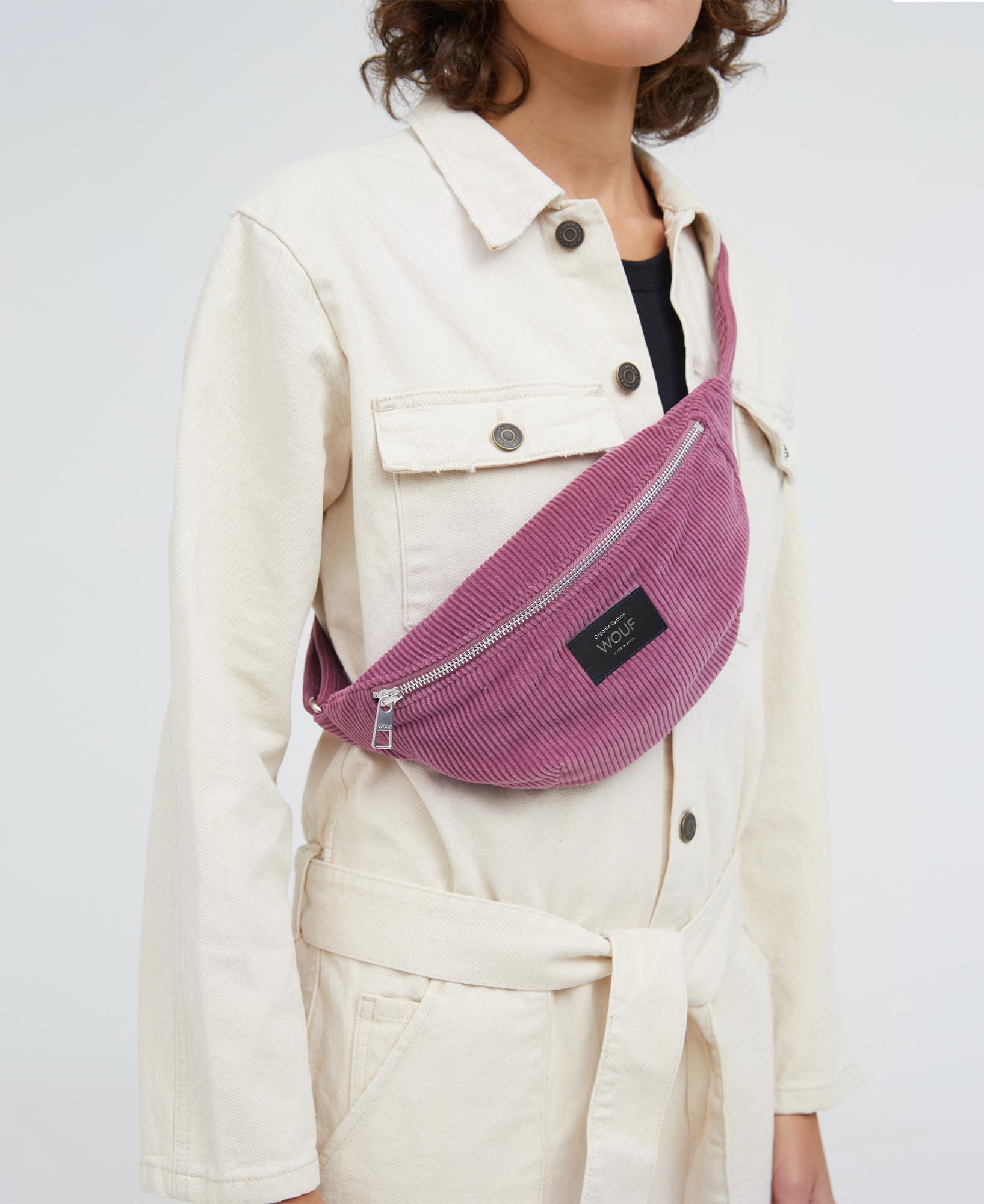 Purple Corduroy Fanny Pack 